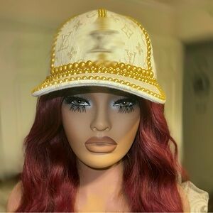 Luxurious Gold and Cream Women's Hat